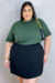 Tshirt Básica Verde Militar Plus Size - loja online