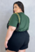 Tshirt Básica Verde Militar Plus Size - comprar online