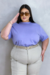 Tshirt Básica Lilas Plus Size