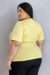 Tshirt Seja Forte e Corajosa Amarelo Plus Size - Nossas T-shirt