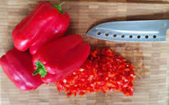 Morrón (cubos) - 400 g.