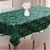 Mantel de Cuerina Estampado Hojas Negro 2.50