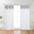 Cortina con Faldon Estampado "Pink leaves" - comprar online