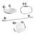 Sets De Accesorios Para Baño 4 Piezas Cromo