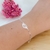 Pulseira de Folha Vazada Banhada a Prata