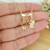 Colar de Filhos 1 Menino e 1 Anjo com Zircônias Banhados a Ouro 18k