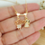 Colar de Filhos 1 Menina e 1 Anjo com Zircônias Banhados a Ouro 18k