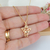 COLAR COM 1 ANJO MENINO COM ZIRCÔNIAS BANHADO A OURO 18K