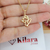 COLAR COM 1 ANJO MENINA COM ZIRCÔNIAS BANHADO A OURO 18K