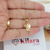 COLAR COM PINGENTE DE ANJO COM ZIRCÔNIAS COR DE ROSA BANHADO A OURO 18K