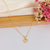 COLAR INFANTIL DE LACINHO COM ZIRCÔNIA BANHADO A OURO 18K