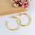 BRINCO DE ARGOLAS GRANDE BANHADO A OURO 18K