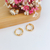 BRINCO DE ARGOLINHA 12 MM BANHADO A OURO 18K