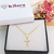 CORRENTE FINA COM PINGENTE DE CRUZ LISA BANHADA A OURO 18K