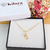 COLAR INFANTIL GATINHO COM ZIRCÔNIA BANHADO A OURO 18K - comprar online