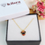 COLAR INFANTIL MINIE COLORIDO BANHADO A OURO 18K - comprar online