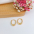 BRINCO DE ARGOLAS OVAL BANHADO A OURO 18K