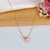 COLAR DE CORAÇÃO ZIRCÔNIA ROSA BANHADO A OURO 18K na internet