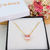 COLAR DE CORAÇÃO ZIRCÔNIA ROSA BANHADO A OURO 18K - comprar online