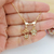 COLAR DE FILHOS 1 MENINO E 1 PATINHA COM ZIRCÔNIAS BANHADOS A OURO 18K