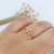 ANEL DE BORBOLETA COM ZIRCÔNIA BANHADO A OURO 18K