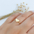 ANEL DE CORAÇÃO LISO BANHADO A OURO 18K