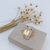 ANEL COM LETRA INICIAL (M) E PEDRA VERMELHO RUBI BANHADO A OURO 18K - comprar online