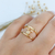 ANEL DE FILHOS 1 MENINA BANHADO A OURO 18K