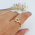 ANEL DE ESTRELA VAZADO BANHADO A OURO 18K