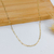 CORRENTE GRUMET FLAT 60 CM MASCULINA BANHADA A OURO 18K - comprar online