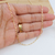 CORRENTE GRUMET 1X1 60 CM MASCULINA BANHADA A OURO 18K