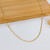 CORRENTE GRUMET 60 CM MASCULINA BANHADA A OURO 18K - comprar online