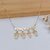 COLAR DE FILHOS 4 PINGENTES COM ZIRCÔNIAS PERSONALIZADO COM NOMES BANHADOS A OURO 18K