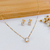CONJUNTO DE COLAR E BRINCOS DE ZIRCÔNIAS PONTO DE LUZ BANHADO A OURO 18K
