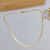 GARGANTILHA LAMINADA FITA BANHADA A OURO 18K