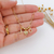 COLAR PERSONALIZADO COM 2 INICIAIS E CORAÇÃO COM ZIRCÔNIAS BANHADOS A OURO 18K
