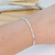 PULSEIRA GRUMET FINA MASCULINA BANHADA A PRATA