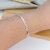 PULSEIRA GRUMET FLAT 4 MM MASCULINA BANHADA A PRATA