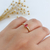 ANEL DE GOTA VERMELHO RUBI COM ZIRCÔNIAS BANHADO A OURO 18K