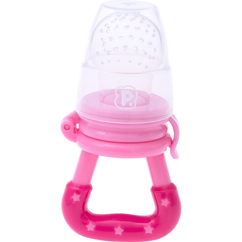 Alimentador Infantil De Silicone para 6 meses Rosa -Pimpolho