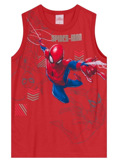 Camiseta Regata Homem Aranha Menino Vermelho - Brandili