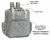 Mochila Maternidade Azul Bolso Frontal Térmico - Batistela na internet