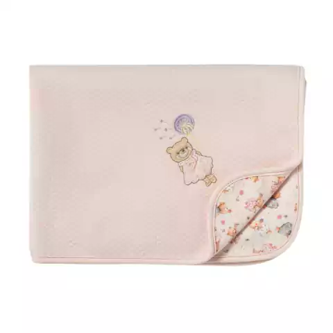 Manta para Bebê em Malha Matelasse Aurora Rosa - Hug