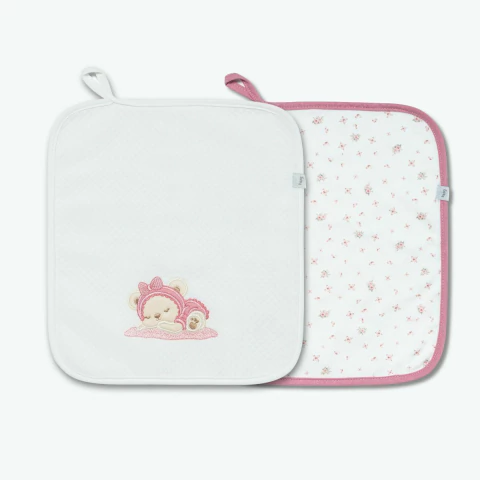 Kit 2 Babinhas Paninho de Boca Matelasse Bons Sonhos -Hug