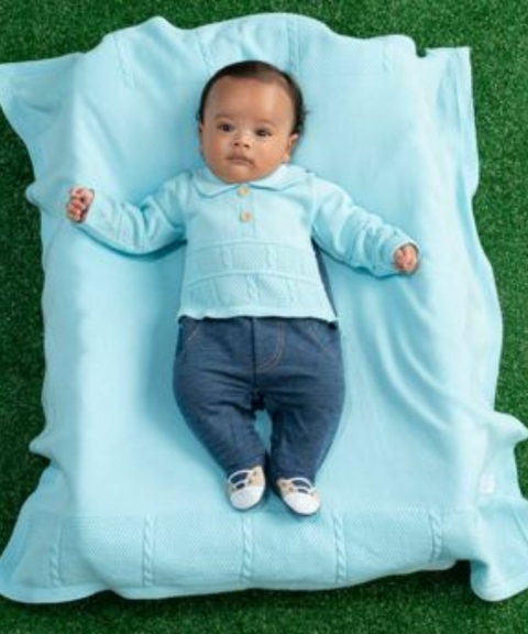 Saída de Maternidade Bebê Benjamin Azul RN - Fofinho