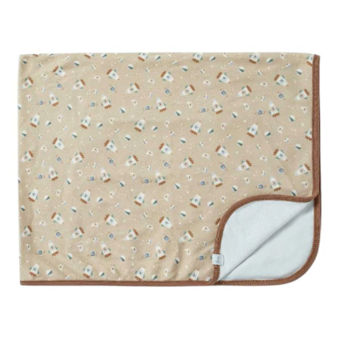 Cueiro Bebê Estampado Suedine Be Brave Marrom Café - Hug