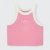 Blusa Regata Cropped Infantil Menina em Ribana Rosa - Hering - loja online