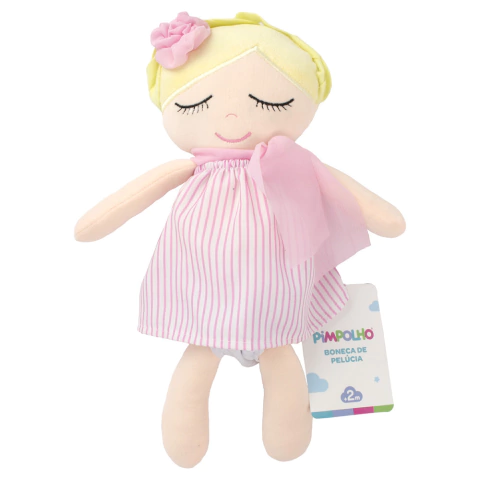Boneca de Pelúcia Rosa 30 x 18 cm - Pimpolho