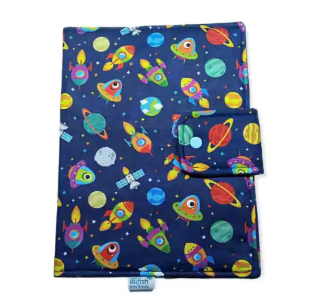 Capa Carteira de Vacinação Espacial - Lilifish Baby & Kids