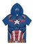 Camiseta Capitão América Menino Azul com Capuz - Brandili